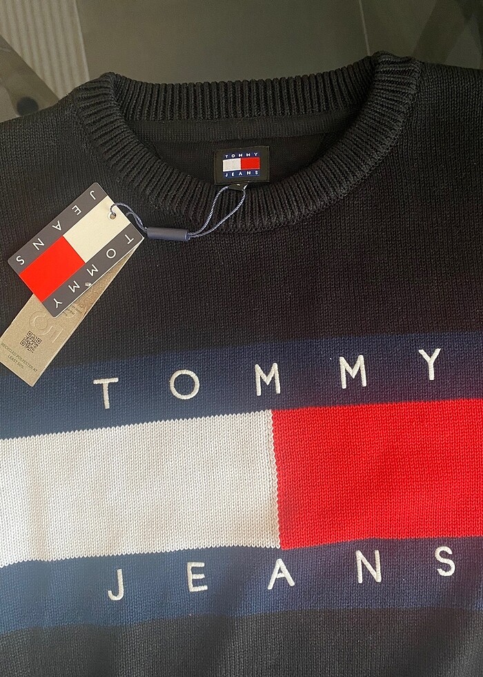 Tommy hilfiger crop kazak - Görsel 3