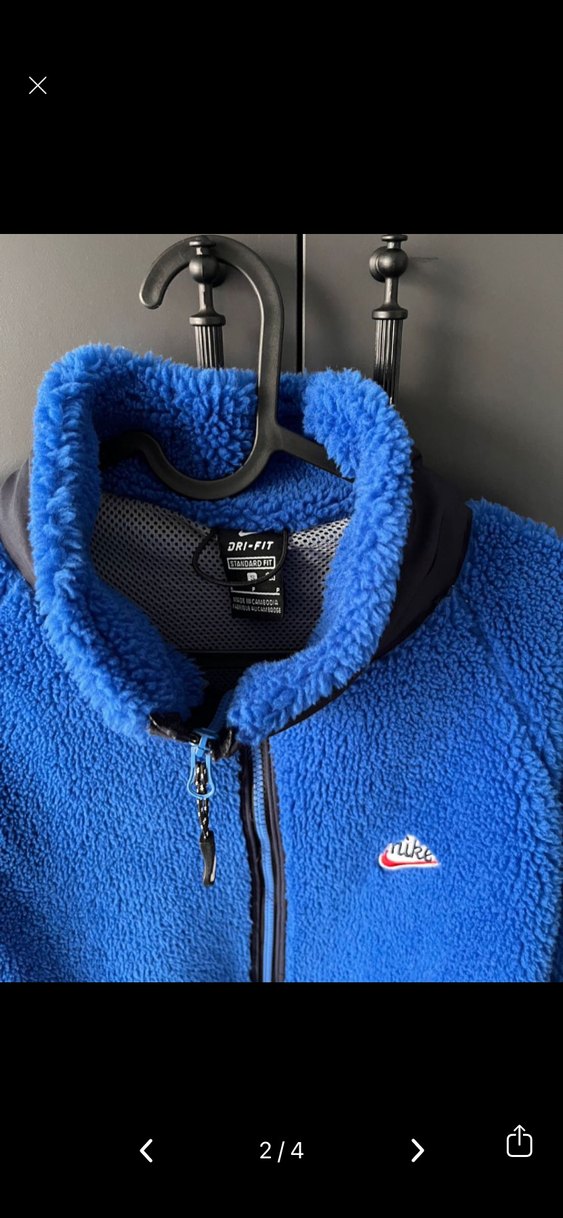 Erkek Mavi Fermuarlı Polar Sweatshirt - Görsel 2