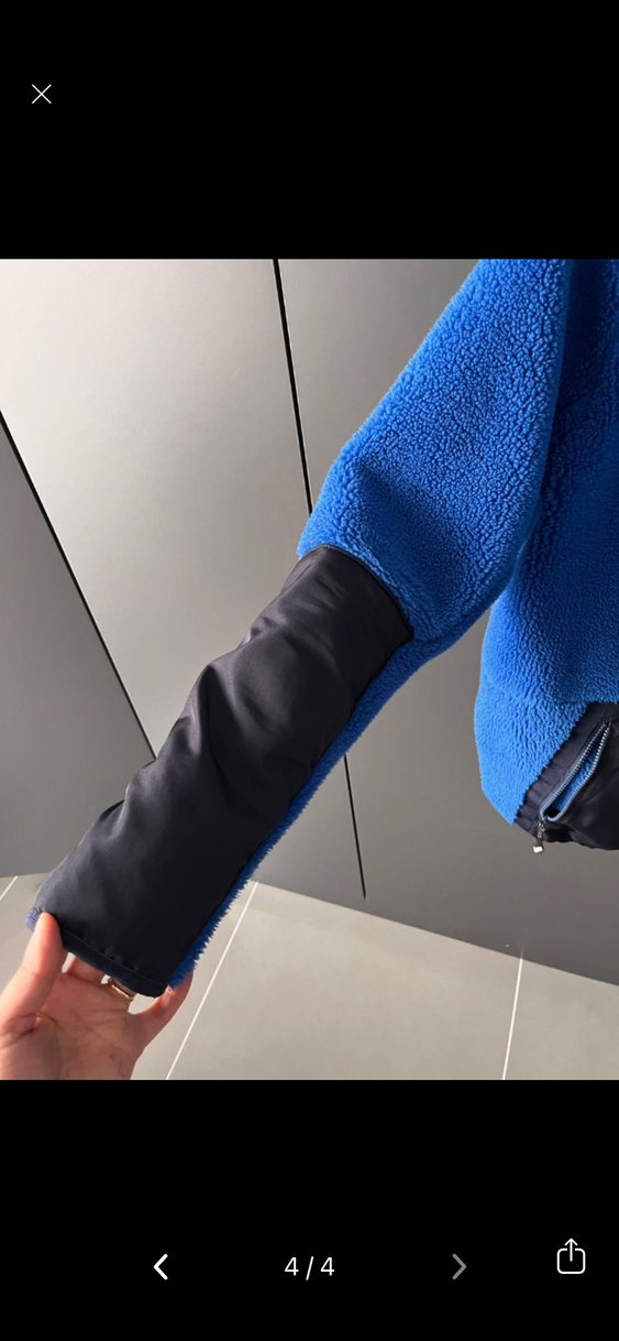 Erkek Mavi Fermuarlı Polar Sweatshirt - Görsel 3