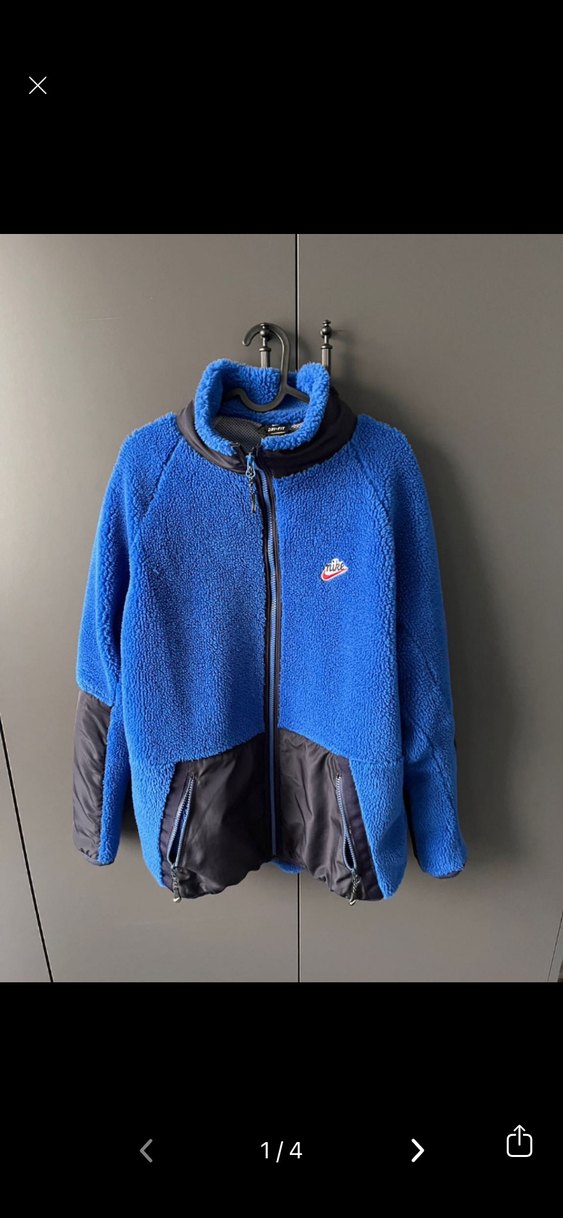 Erkek Mavi Fermuarlı Polar Sweatshirt - Görsel 4