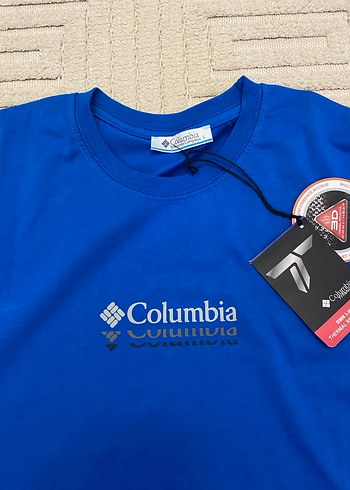Columbia Mavi Baskılı Erkek Tişört - Görsel 4