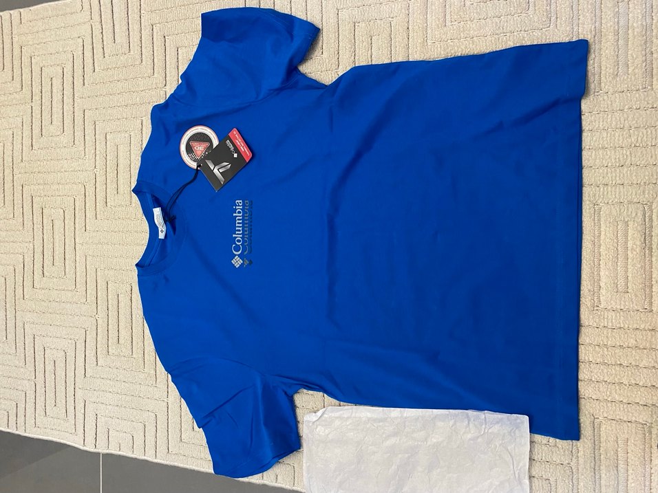 Columbia Mavi Baskılı Erkek Tişört - Görsel 2