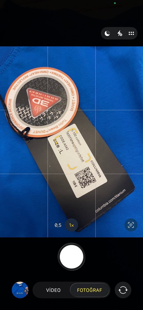 Columbia Mavi Baskılı Erkek Tişört - Görsel 5