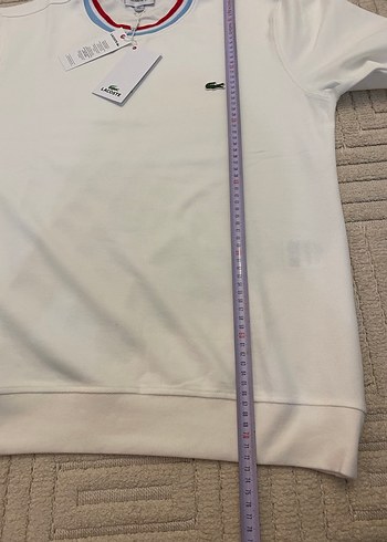 Lacoste Erkek Beyaz Pamuklu Sweatshirt - Görsel 7