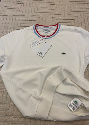Lacoste Erkek Beyaz Pamuklu Sweatshirt - Görsel 5