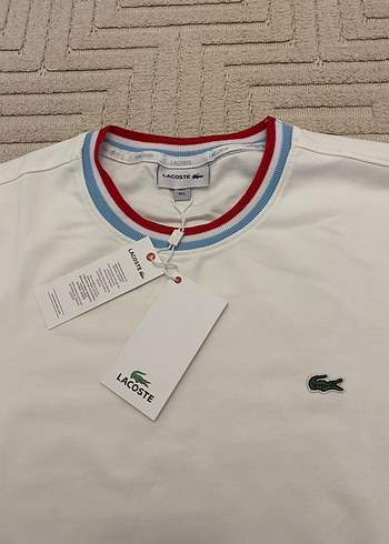 Lacoste Erkek Beyaz Pamuklu Sweatshirt - Görsel 2