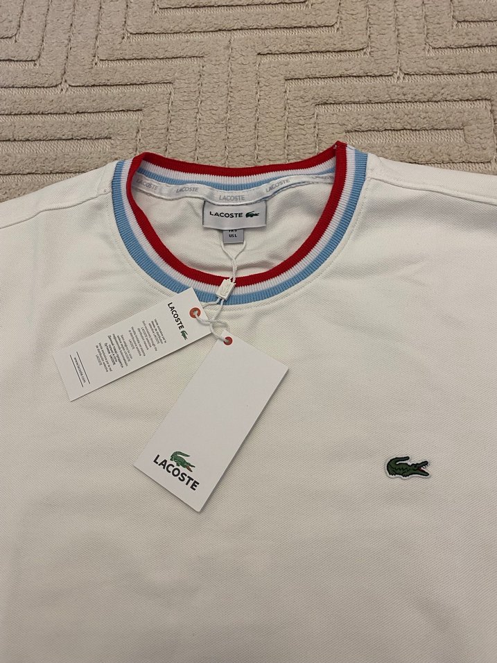 Lacoste Erkek Beyaz Pamuklu Sweatshirt - Görsel 2
