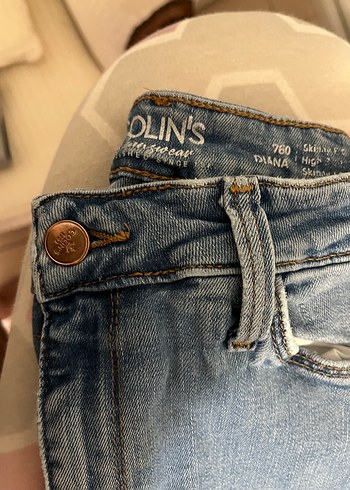 COLIN'S Düğmeli, Baskılı Mavi Kadın Normal Boy Kot