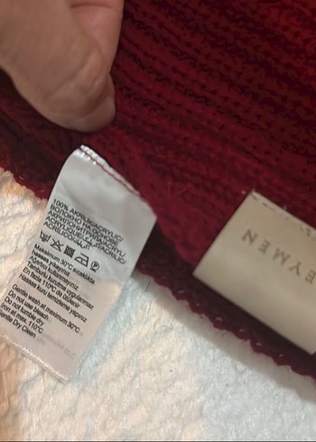 Beymen Bordo Örgü Bere ve Atkı Seti - Görsel 3