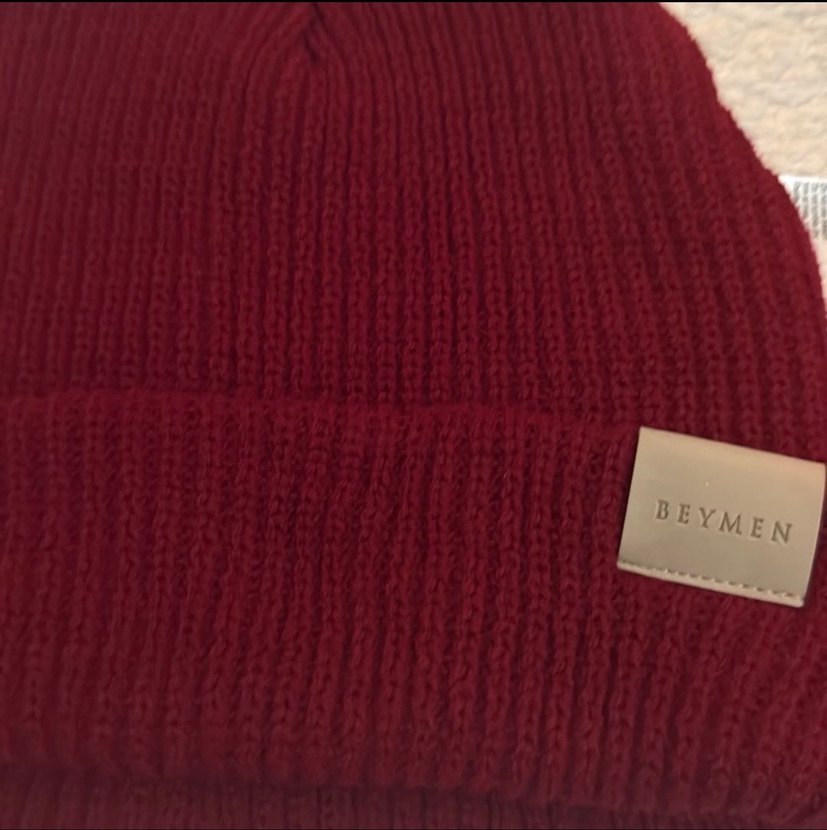 Beymen Bordo Örgü Bere ve Atkı Seti - Görsel 4