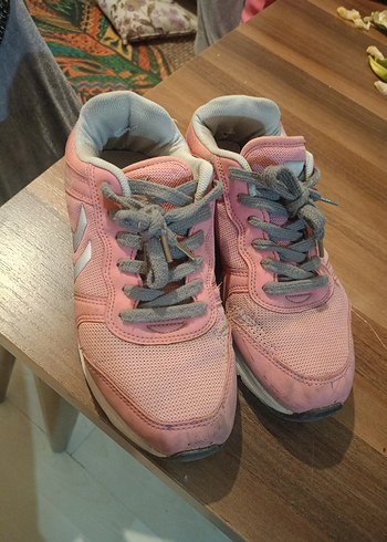 Pembe Bağcıklı Kadın Spor Ayakkabı