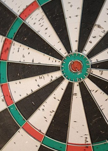 Beden Beyaz ve koyu renkli dart tahtası oyun seti