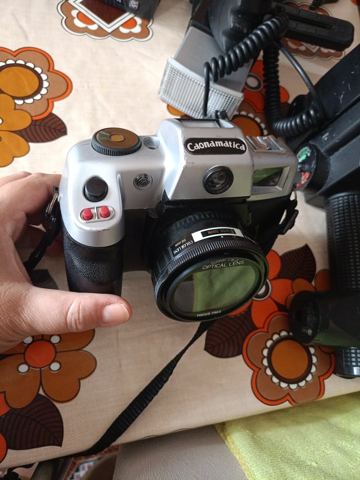 Siyah Beyaz Retro Film Kamera Seti - Görsel 2