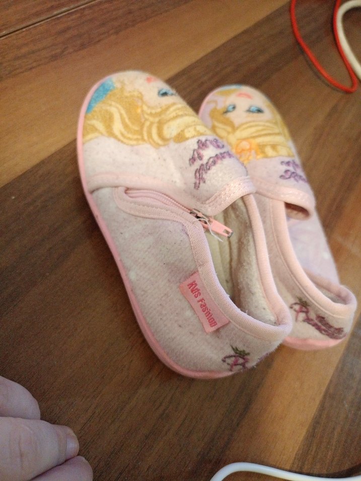 Kız Çocuk Pembe Baskılı Sıcak Ev Terliği - Görsel 4