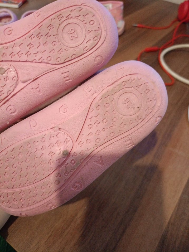 Kız Çocuk Pembe Baskılı Sıcak Ev Terliği - Görsel 2