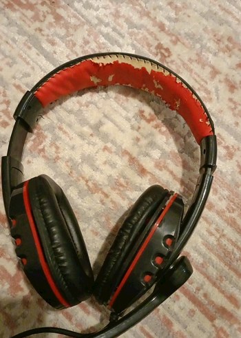 Renkli Kırmızı Mikrofonlu Kulaklık - Görsel 2