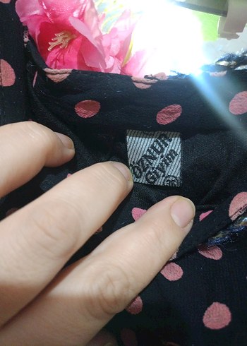 Puantiye Desenli Pembe Uzun Etek - Görsel 7