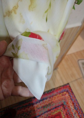 Pembe Çiçek Desenli Uzun Bohem etek - Görsel 4