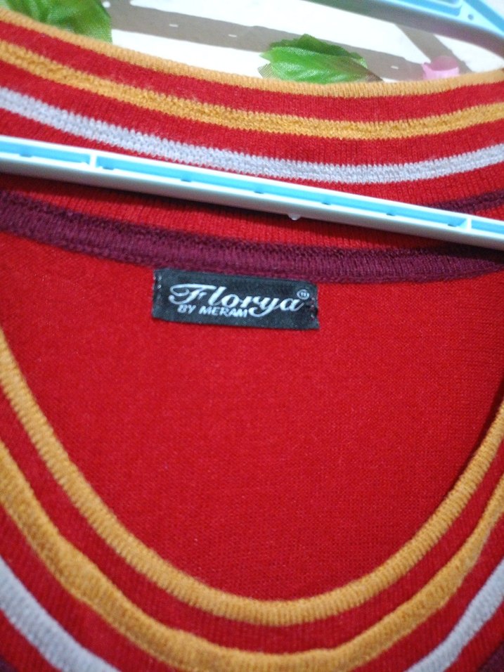 Renkli Desenli Bohem Örgü Kadın Kazak - Görsel 5