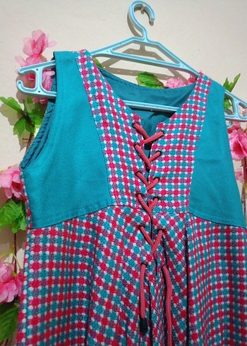 Bohem Renkli Uzun Salaş Elbise - Görsel 2