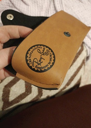 Bej Deri Tokalı Vintage Kadın Gözlük Kutusu - Görsel 2