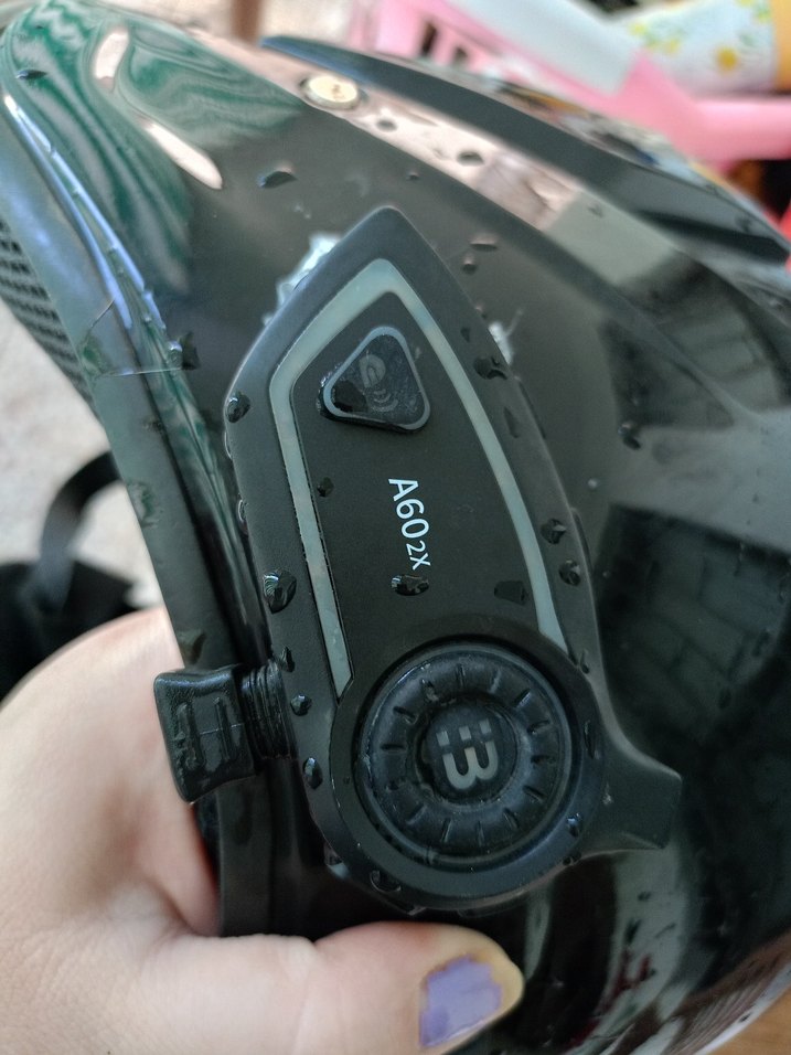 Düğmeli Siyah Biker Motosiklet Kaskı - Görsel 3