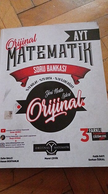 Orijinal Yayınları orijinal matematik soru bankası AYT YKS