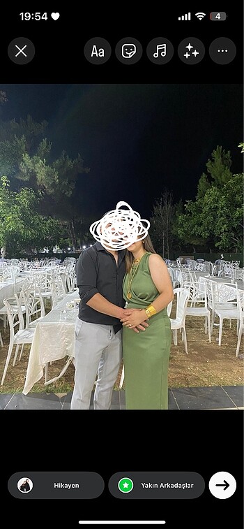 Diğer Saten midi elbise