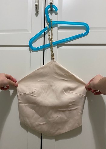 Bej Zincir Askılı Büstiyer - Görsel 2