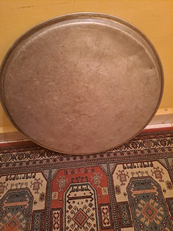 Bej Renk Yuvarlak Tepsi - Görsel 2