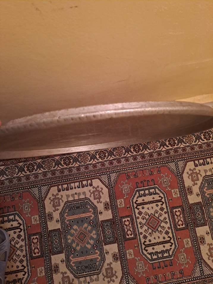 Bej Renk Yuvarlak Tepsi - Görsel 3