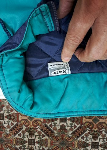 Düğmeli Lacivert-Yeşil Erkek Kayak Ceketi - Görsel 7