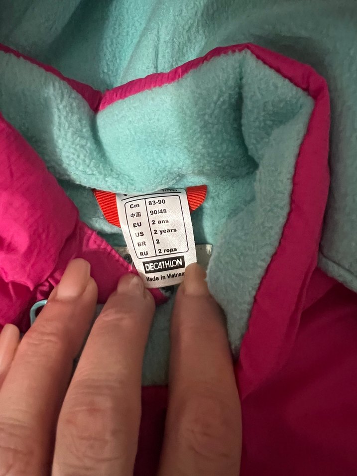 Kız Bebek Pembe Kapüşonlu Kar Tulumu - Görsel 2