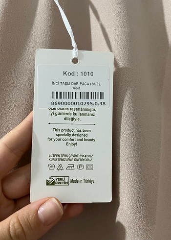 Bej Kadın Pilili Kumaş Pantolon - Görsel 4