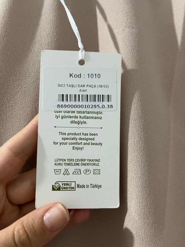 Bej Kadın Pilili Kumaş Pantolon - Görsel 4