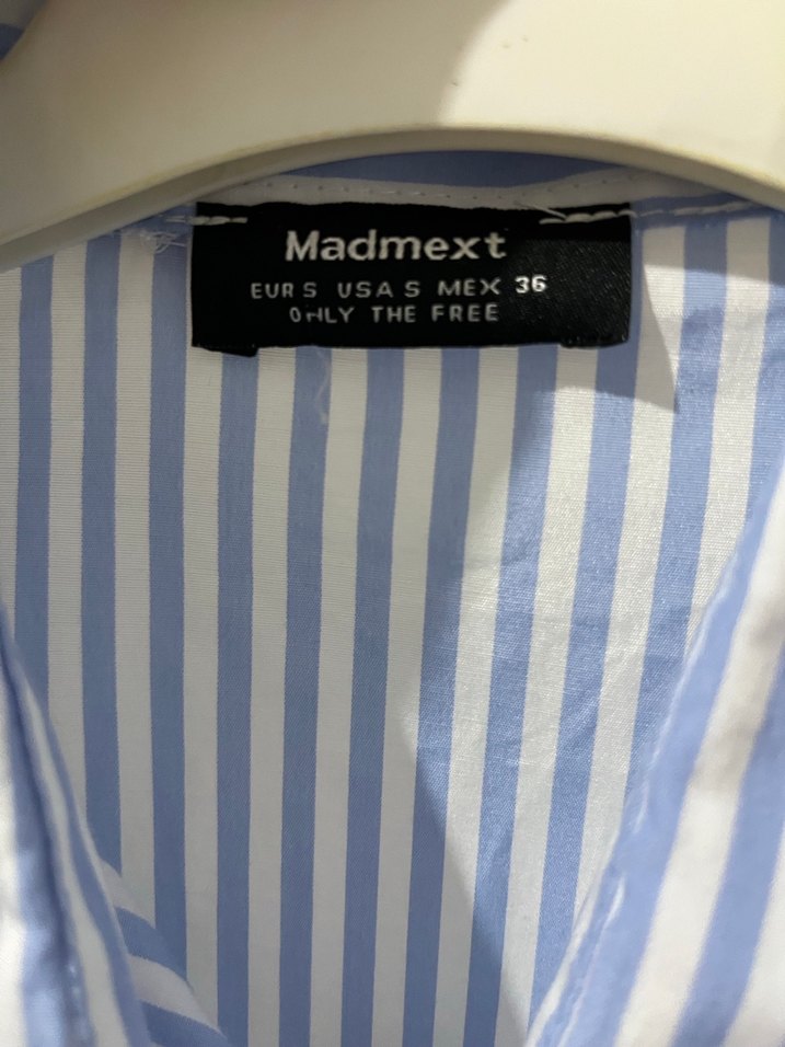 Mavi Çizgili Kadın Uzun Kollu Gömlek - Görsel 3