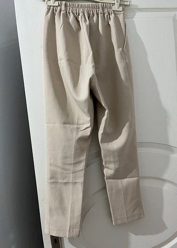 Bej Midi Kadın Kumaş Pantolon - Görsel 2