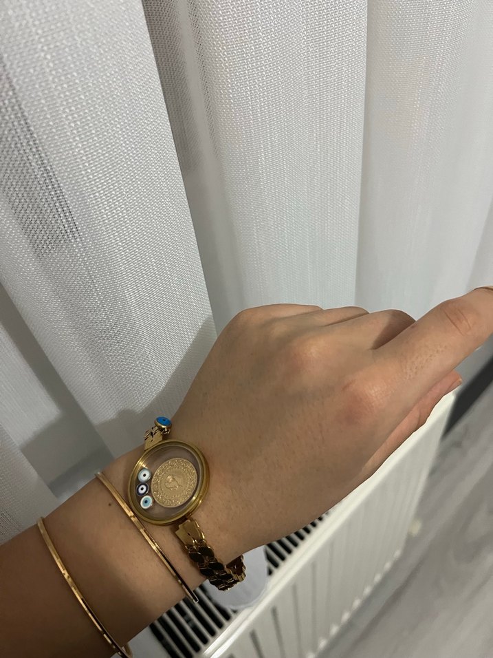 Kadın renk solmaz çeyrek yuva çelik bileklik - Görsel 3