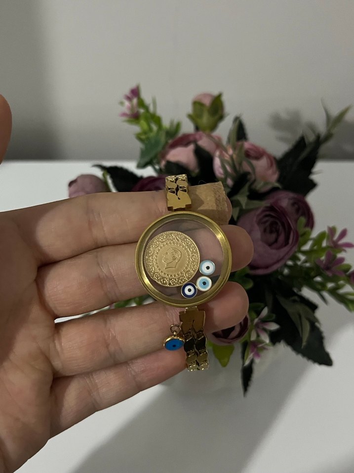 Kadın renk solmaz çeyrek yuva çelik bileklik - Görsel 2