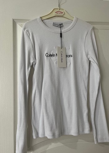 Calvin Klein Jeans Kız Uzun Kollu Beyaz Tişört - Görsel 2
