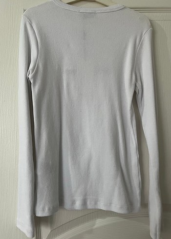 Calvin Klein Jeans Kız Uzun Kollu Beyaz Tişört - Görsel 4