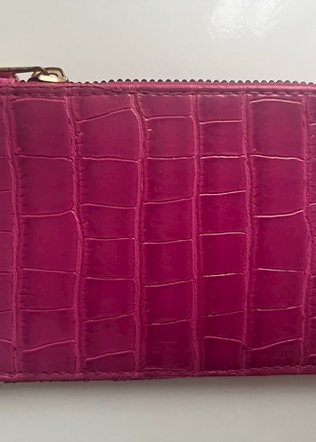 Pembe Deri Yılan Desenli Kadın Cüzdan Kartlık - Görsel 2