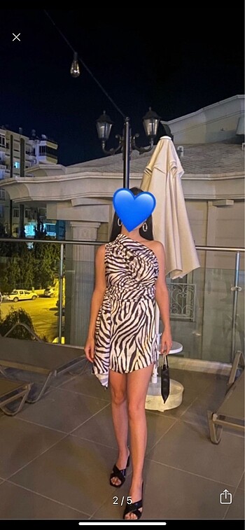 Beymen Two?s touch marka zebra elbise