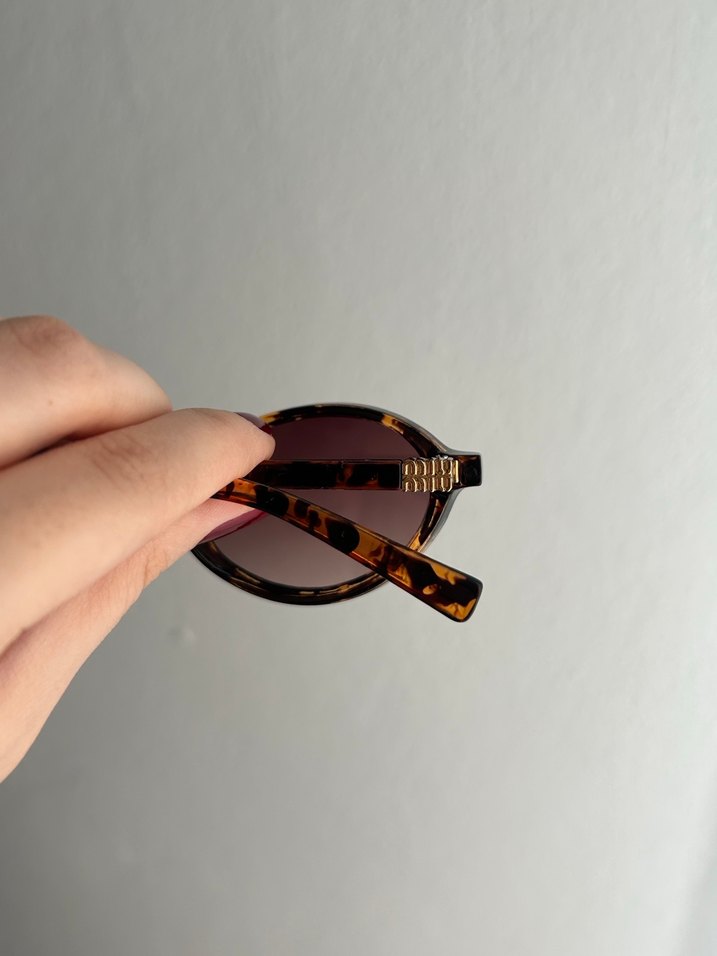 Miu Miu Kadın Kahverengi Parlak Gözlük - Görsel 4