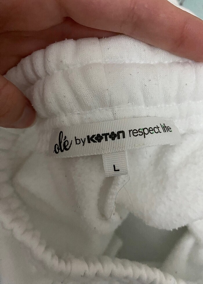 Koton beyaz eşofman - Görsel 2