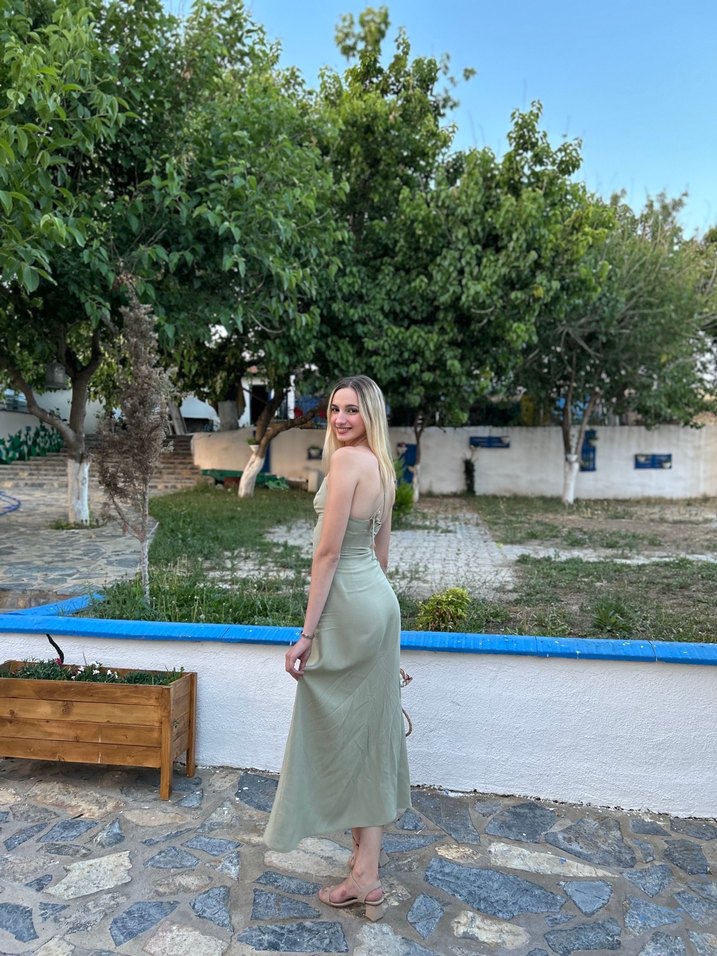 Koton yeşil elbise - Görsel 2