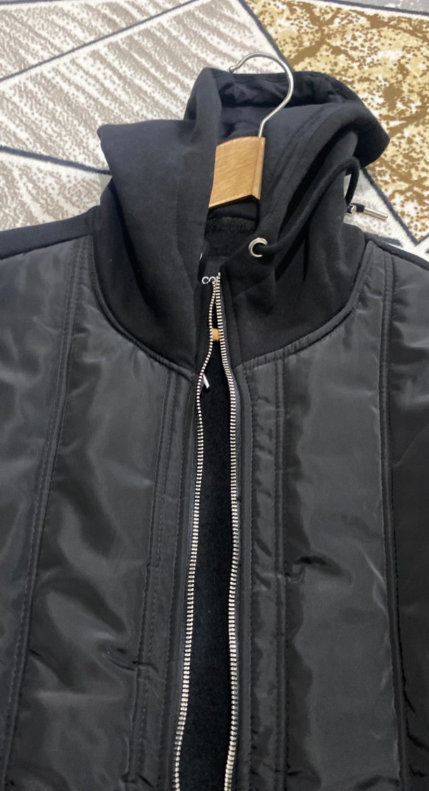 Fermuarlı Siyah Erkek Street Wear Mont - Görsel 2