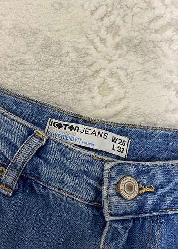 Kadın Mavi Denim Salaş Jean - Görsel 3