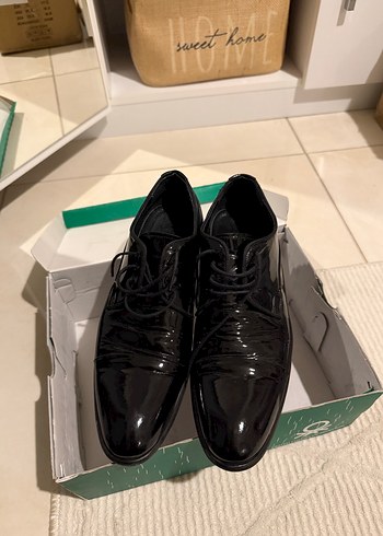 Pierre Cardin Erkek Siyah Parlak Klasik Ayakkabi