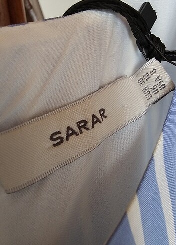 Sarar Mavi Beyaz Sarar Yazlık Elbise